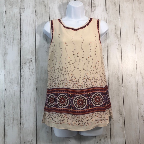 Chelsea & Violet Lined Multicolored Sleeveless Top Small - Picture 1 of 11